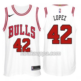 Chicago Bulls Robin Lopez 42 Nike 2017-18 Valkoinen Pelipaidat Swingman - Miesten